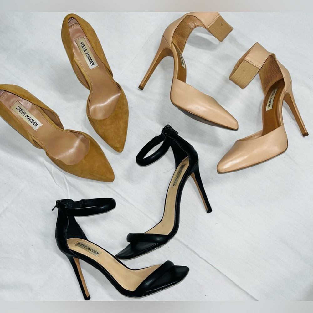 👠3 PAIRS❣️ STEVE MADDEN HIGH HEELS. Size 8